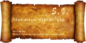 Stefanics Viktória névjegykártya