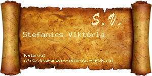 Stefanics Viktória névjegykártya